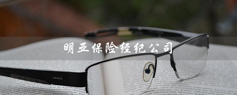 明亚保险经纪公司（明亚保险经纪公司排名是多少）