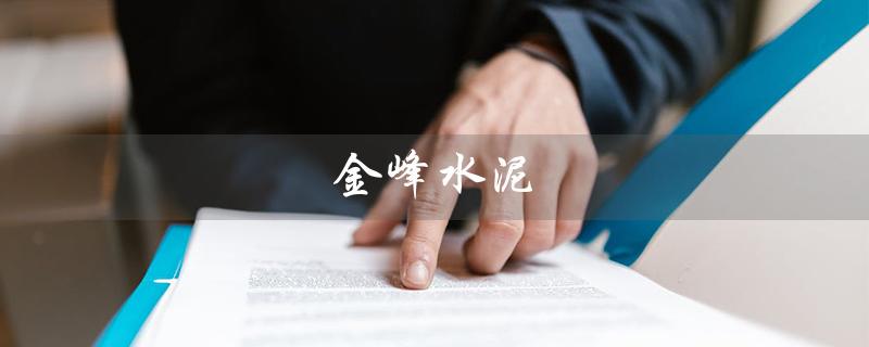 金峰水泥（金峰水泥厂是什么）
