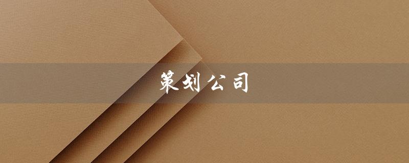 策划公司（策划公司收费方式）