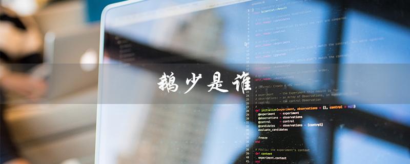 鹅少是谁(斗罗大陆鹅少是谁)