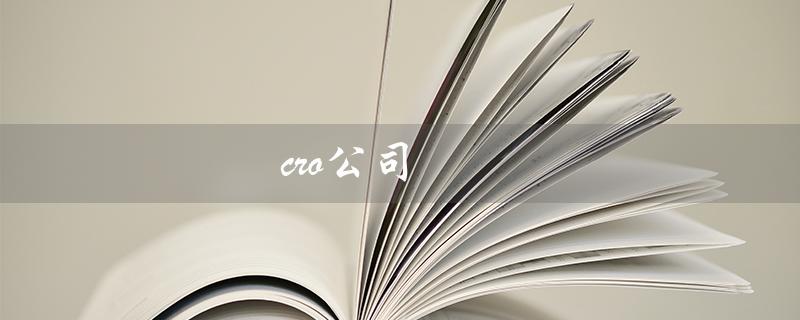cro公司（中国cro公司排名是什么）
