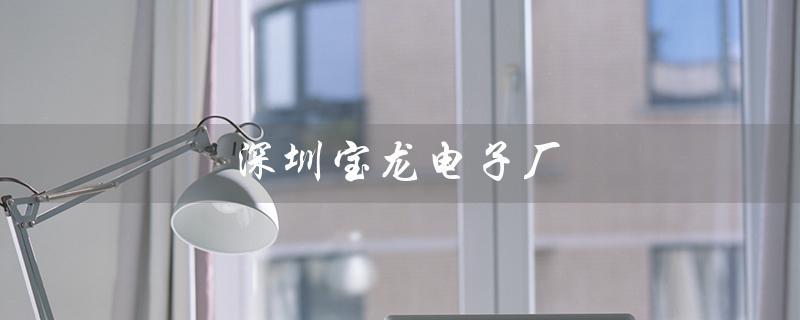 深圳宝龙电子厂（深圳宝龙电子厂评价如何）