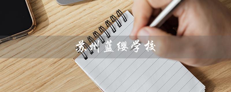 苏州蓝缨学校(苏州蓝缨学校属于民办还是私立)