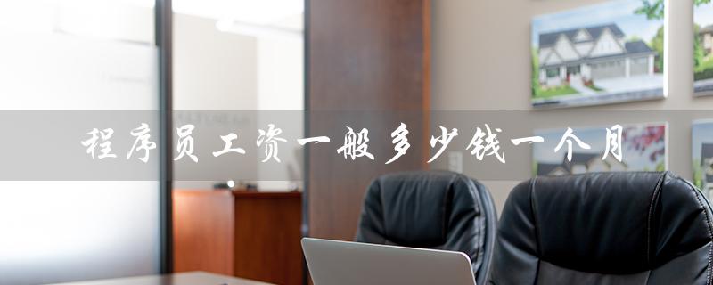 程序员工资一般多少钱一个月（北京程序员月薪多少）